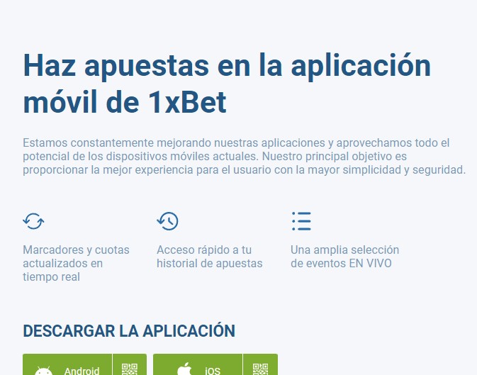 descargar 1xbet en Mexico